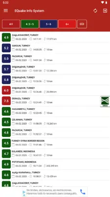 EQuake Info System android App screenshot 6